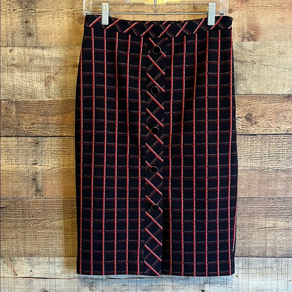 NWT Ann Taylor Tartan Plaid Pencil Skirt Size S